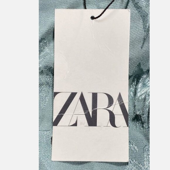 Zara Women Blue Floral Sundress Size M NWT - Picture 7 of 8